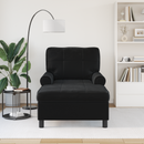vidaXL PÁRÁS FOTEL párnával Fekete 91 x 157 x 91 cm Bársony