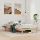 vidaXL Ágykeret éjjeliszekrényekkel Természetes 100 x 210 cm