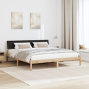 vidaXL Ágykeret fejtámlával Barna és fekete 180 x 200 cm Tömör fenyőfa