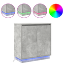 vidaXL LED tálaló részére Betonszürke 71 x 34,5 x 75 cm Faanyag
