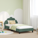 vidaXL Gyerekágy kerettel fejtámlával Tengeri Zöld 80 x 200 cm Bársony