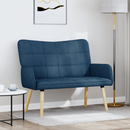 vidaXL Kétüléses Kanapé Kék 115 x 61 x 87 cm Szövet