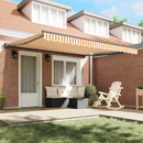 vidaXL Napernyő keret Sárga és Fehér 400 × 300 cm