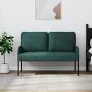 vidaXL Kanapék párnával 110cm Sötétzöld Furnér