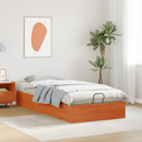 vidaXL Tárolós ottomán ágykeret Viaszbarna 90 x 200 cm Tömör fenyő
