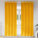 vidaXL Sötétítő függönyök 2 pcs Mustár sárga 140 x 245 cm Bársony
