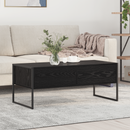 vidaXL Dohányzóasztal fiókkal Fekete tölgy 100 x 46 x 40 cm Faanyag