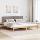 vidaXL Ágykeret fejtámlával Barna 200 x 200 cm Tömör fenyőfa