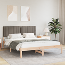 vidaXL Ágykeret Kárpitozott Fejtámlával Tópszínű 160 x 200 cm
