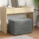 vidaXL Zsámoly Sötétszürke 61 x 41 x 40 cm Bársony és Műanyag Fa