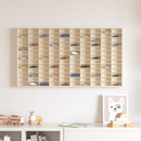 vidaXL Fali Kiállító Doboz polcokkal Bézs 98 x 4,5 x 55 cm Faanyag