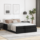 vidaXL Ágykeret matraccal Egyéb 2 pcs Fekete PVC