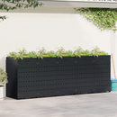 vidaXL Gurulós kuka tároló 5 kukához Fekete 340 x 77,5 x 121,5 cm