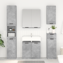 vidaXL Fürdőszoba Székény Beton Szürke 64,5 x 33,5 x 59 cm Faanyag