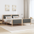 vidaXL Ágykeret barna és sötétszürke 180 x 200 cm Tömör fenyőfa