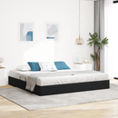 vidaXL Ottomán Ágykeret tárolóval Fekete 200 x 200 cm Bársony