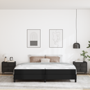 vidaXL Ágykeret matracmal Fekete 200 x 200 cm szövet