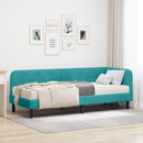 vidaXL Sarokágy keret Türkiz 80 x 200 cm Bársony