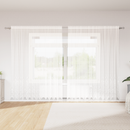 vidaXL Csipkés Függöny függönyökkel Fehér 200 x 300 cm Poliészter