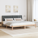 vidaXL Ágykeret Kárpitozott Fejtámlával fejtámlával Barna 200 x 200 cm