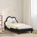 vidaXL Gyerekágy kerettel Fekete 80 x 160 cm PU