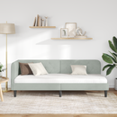vidaXL Sarokágy keret Világosszürke 80 x 200 cm Bársony
