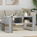 vidaXL Dohányzóasztal tárolóval Szürke Sonoma 92 x 53 x 45 cm Faanyag