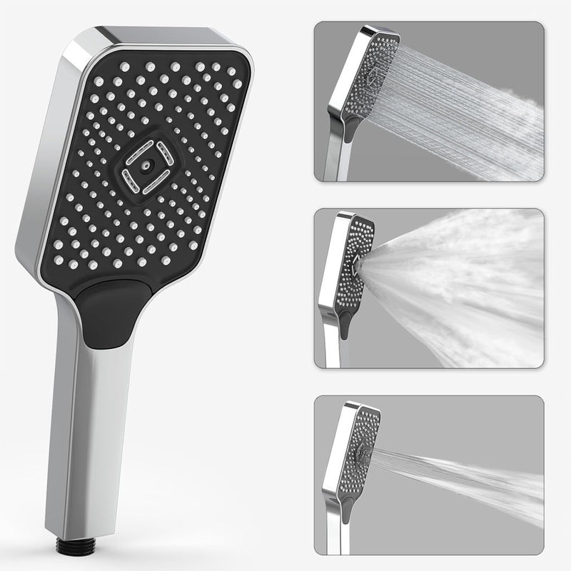 Caldo Freddo Zuhanyrendszer - CSAPTELEPPEL - szögletes - fejzuhany, zuhanyfej, gégecső - KRÓM