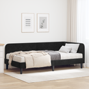 vidaXL Sarokágy keret Fekete 100 x 200 cm Bársony