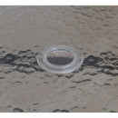 Étkezőasztal, edzett üveg/acél, DEMAT