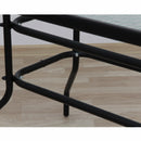 Étkezőasztal, edzett üveg/acél, DEMAT