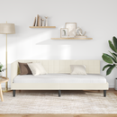 vidaXL Sarokágy keret fejtámlával Krém 80 cm x 200 cm Bársony