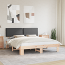vidaXL Ágykeret Kárpitozott Fejtámlával Sötétszürke 180 x 200 cm