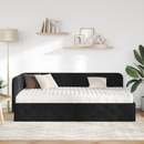 vidaXL Sarokágy keret Fekete 90 x 200 cm Bársony