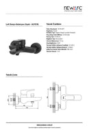 NewArc LOFT kádtöltő csaptelep - MATT FEKETE