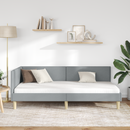 vidaXL Sarokágy keret Világosszürke 90 cm x 200 cm Szövet és Plywood