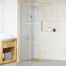 vidaXL Walk-in zuhanyfal Arany 80 x 195 cm edzett üveg