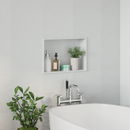 vidaXL Zuhany Niche Fehér 45 x 30 x 9,5 cm Rozsdamentes acél