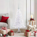 vidaXL Mű karácsonyfa 150 LED-del állvánnyal Fehér 120 cm PVC és Acél