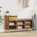 vidaXL Cipőszekrény fiókkal tárolóval Öreg fa 102 x 36 x 60 cm Faanyag