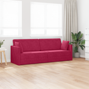 vidaXL Padlókanapé-ágy Bordó 213 x 70 x 77 cm Bársony