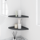 vidaXL Lebegő polc polcokkal tárolóval 2 pcs Antracit 30 x 30 x 2 cm