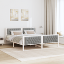 vidaXL Ágykeret fejtámlával Világosszürke 160 x 200 cm Tömör fenyőfa