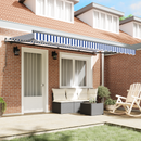 vidaXL Behúzható napellenző Kék 350 x 200 cm szövet