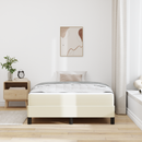vidaXL Ágykeret matracmal Krém 120 x 200 cm szövet