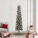 vidaXL Mű karácsonyfa 300 LED-del Zöld 210 cm PVC és Műanyag és Acél