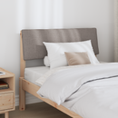 vidaXL Kárpitozott fejtámla Tópszínű 90 cm Tömör fenyőfa