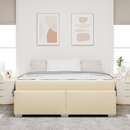 vidaXL Ágykeret matracmal Krém 180 x 200 cm szövet