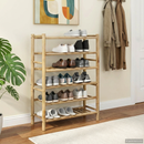 vidaXL Cipőtartó polcokkal Természetes 68 x 28 x 96 cm Bambusz