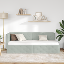 vidaXL Sarokágy keret Világosszürke 80 x 200 cm Bársony